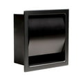 thumbnail image 6 of ALFI brand PVD Brushed Black Stainless Steel Recessed Toilet Paper Holder with Cover, 6 of 7