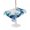Blue, variant on Outdoor Tablecloth with Umbrella Hole for Patio/Picnic/Party/Camping, Blue Marble Stone Waterproof Table Cloth Rectangle Table Cover Washable, Ink Splash Country Marble Abstract (60"x 120")