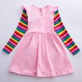 thumbnail image 4 of AAMILIFE Unicorn Robe d'Automne à Manches Longues pour Filles Nouvelle Robe pour Enfants en Coton Brodé Robe à Fleurs à Col Rond, 4 of 8