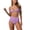 Purple, variant on Bikini Set for Women V Neck Triangle Sequin Bathing Suit Fashion High Waist Two Piece Swimsuit Beach Vaction Swimwear