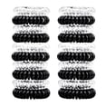 thumbnail image 1 of 79STYLE 50 lazos para el pelo en espiral, color negro, transparente, para el pelo, cable de teléfono, soportes de cola de caballo de plástico, bobinas de pelo transparentes a granel para mujeres, pelo, 1 of 5