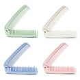 thumbnail image 2 of Travelwant 4Pcs/Set Portable Travel Folding Hair Brush Compact Pocket Hair Comb Double Headed Anti-static Comb, 2 of 7