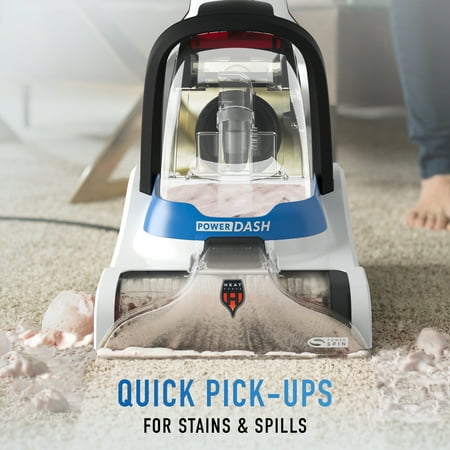 Hoover - PowerDash Corded Upright Deep Cleaner - White/Blue
