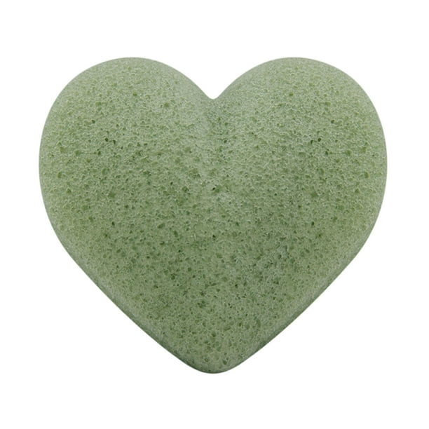 Fiudx Esponja Konjac, Limpiador Facial En Forma de Corazón, Disco Exfoliante Suave de Fibra Natural, Limpiador de Carbón Control de Grasa, Exfoliante Facial Suave, Apto para Piel Sensible, Opción Eco