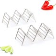 thumbnail image 1 of Juego de soportes para tacos de 2 soportes apilables de acero inoxidable de primera calidad, cada estante tiene capacidad para 2 o 3 tacos duros o blandos, cinco estilos disponibles por 2lbDepot XianweiShao 1327537054283, 1 of 4
