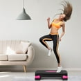 thumbnail image 3 of Costway 26'' Aerobic Exercise Stepper Cardio Trainer W/Risers Height-Adjustable Home Gym, 3 of 12
