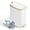White-J, variant on KSSKSS 1.6 Gallon/6L Slim Stainless Steel Bathroom Trash Can with Lid, Soft-Close Small Garbage Bin for Narrow Spaces, White