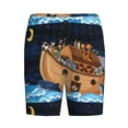 thumbnail image 4 of Easygdp Ocean Scene with Noah's Ark Men's Short Pajama Pants, Sleep Shorts, Household Pants, Casual Pants with Pockets - 3X-Large, 4 of 9