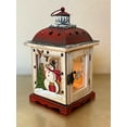 thumbnail image 7 of Candle Holder Lantern Vintage Rustic Christmas Winter Holiday Snowman Design Wood Metal Glass Colorful Indoor Decor 10" x 6", 7 of 7