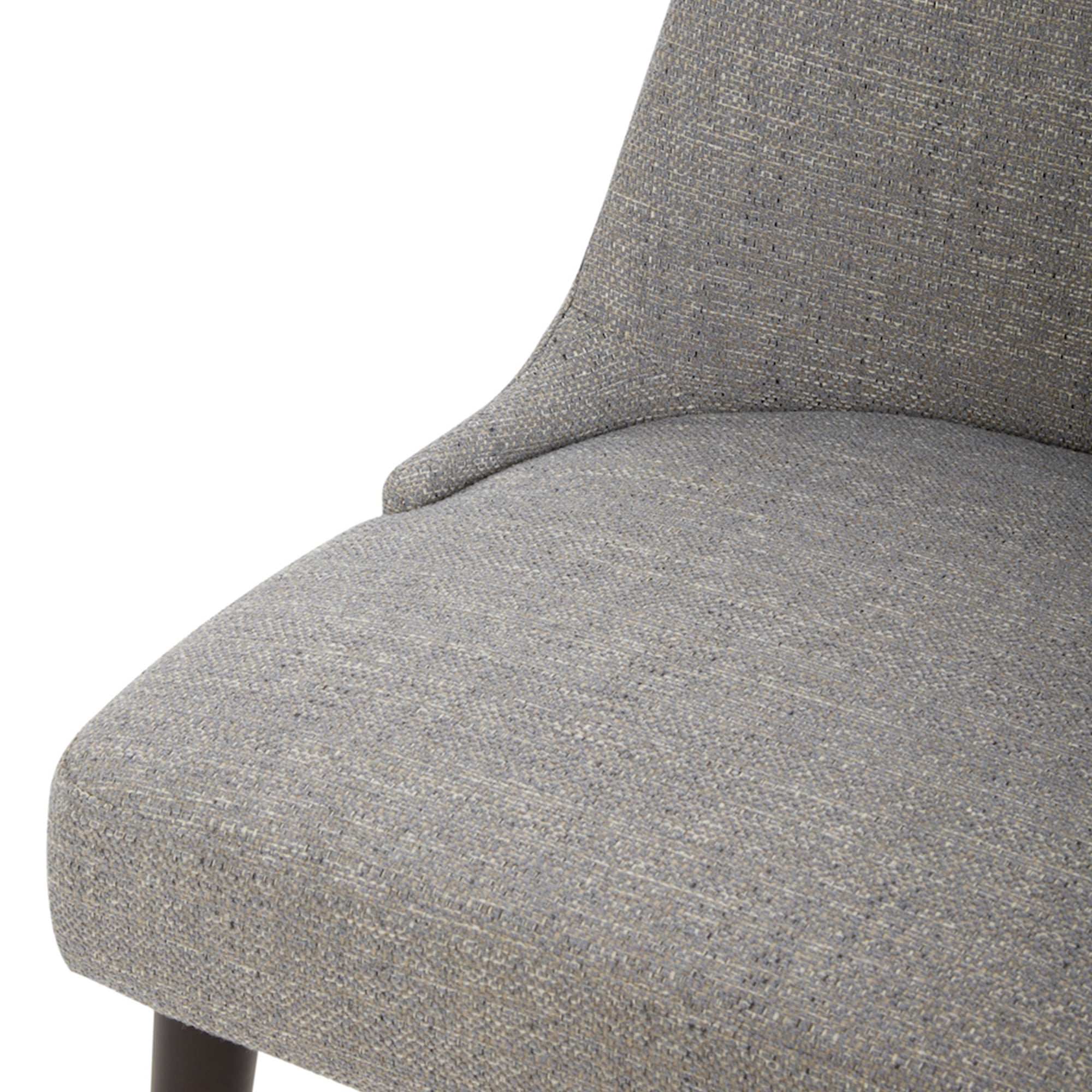 CHITA Modern Fabric Upholstered Kitchen & Dining Room Chairs Set of 2, Wood Legs, Fog Gray