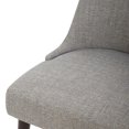 thumbnail image 5 of CHITA Modern Fabric Upholstered Kitchen & Dining Room Chairs Set of 2, Wood Legs, Fog Gray, 5 of 11