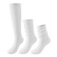 thumbnail image 2 of 1 Pair Long Socks for Women Soft Slouchy Socks Non-binding Stretch Ribbed Gathered Calf Socks Breathable Fashion Leg Socks,One Size, 2 of 2