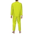thumbnail image 5 of Kll Yellow Sleepwear Mens Flannel Pajamas,Long Cotton Pj Set, 5 of 9