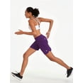 thumbnail image 6 of BALEAF Womens' 7 Inches Long Running Shorts Back Zipper Pocketed Athletic Active Exercise Shorts with Liner Purple Size M, 6 of 6