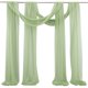 thumbnail image 1 of Cortinas de tul con diseño de arco Sincero para bodas fiestas fotografía fondo velo Verde 75 x 300 cm, 1 of 8