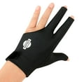 thumbnail image 3 of Guante de Billar con Punta de Billar de Mano Izquierda Elástico Profesional de 3 Dedos , Negro, 3 of 8