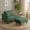 Boucle  Green, variant on Upholstered Chaise Lounge Chair Indoor with Ottoman Boucle Chaise Lounge Fluffy Reading Chairs for Office Living Room Bedroom Relaxing