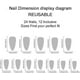 thumbnail image 4 of Rosarden 24Pcs Christmas False Nails - Almond Press on Nails - Red White Fake Nails with Snowflake - Xmas Full Cover Acrylic False Nails with Jelly Ad, 4 of 4