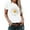 White, variant on Ichuanyi Womens Shirts , Plus Size Women Short Sleeve Floral Printed Sunflower O-Neck Tops T-Shirt Blouse