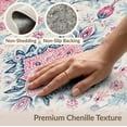 thumbnail image 6 of ODIKA 9'x12' Pink Boho Scroll Vine Border Center Trellis Damask Vintage Motifs Washable Area Rug None for Dining Room, Basement, Large Office, Non-Slip Chair-Friendly, 6 of 7