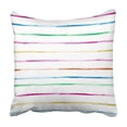 thumbnail image 1 of EREHome Abstract with Bright Watercolor Stripes Rainbow Brush Color Creative Drawing Drawn Pillowcase 16x16 inch, 1 of 1