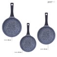 thumbnail image 3 of Juego de Sartenes Antiadherentes de Granito Set de 3 Piezas 20 cm 24 cm 28 cm Aluminio Resistente Doble Capa Mango de Silicona, 3 of 7