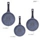 thumbnail image 3 of Juego de Sartenes Antiadherentes de Granito Set de 3 Piezas 20 cm 24 cm 28 cm Aluminio Resistente Doble Capa Mango de Silicona, 3 of 7