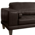 thumbnail image 2 of Wynne Sofa in Genuine Espresso Leather with Brown Wood Legs, 2 of 5