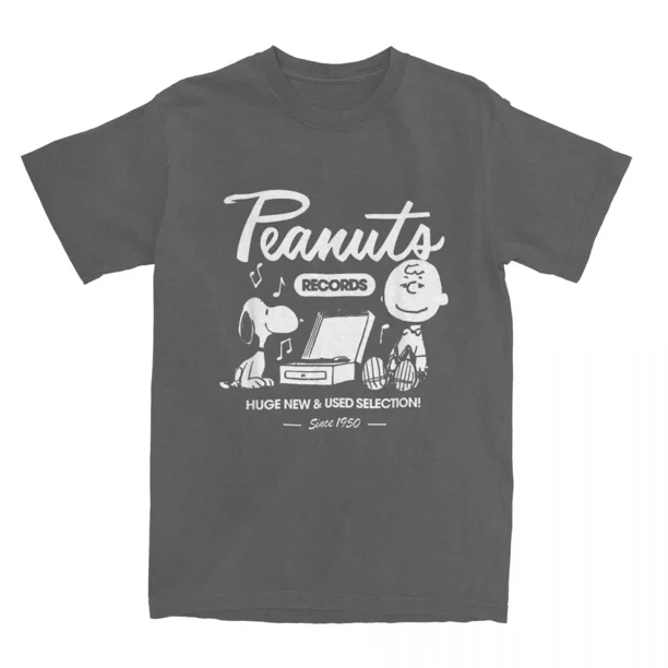 Camisetas de algodón con el logo de Peanuts, Snoopy y Charlie Brown para hombre y mujer, divertidas camisetas de manga corta y cuello redondo