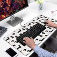 thumbnail image 2 of 31.5x15.7 Inch Gaming Mouse Pad, Non-Slip Stitched Rubber Desk Mat for Desktop & Laptop,Dachshund Silhouette White Pattern, 2 of 6