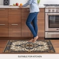 thumbnail image 5 of Boho Ethnic Doormat Outdoor Entrance 24"x36", Vintage Bohemian Traditional Floral Classic Absorb Moisture Dirt Door Mats, Non-Slip Rubber Backing Floor Mats Indoor, Low-Profile Front Door Rugs, 5 of 9