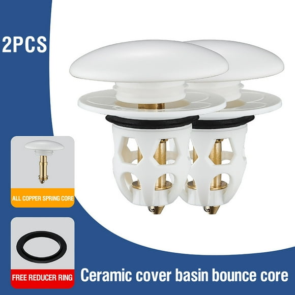 Wash Basin Core Bounce - Ceramic Cover Bathroom Sink Stopper PopUp Bathtub Stopper For 1.3-1.6in Wash Basin And Tub DrainSink