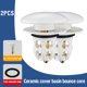 thumbnail image 1 of PopUp Bathroom Sink Stopper, Ceramic Cover Wash Basin Drain, For 1.3-1.6in Sink Tub, Stopper PopUp Drain, Quiet Close, Durable Ceramic, Easy Install, For Bedroom Bathroom, 1 of 9