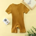 thumbnail image 5 of Bearichfupo Infant Babys Girls Boys Summer Newborn Casual Solid Color Jumpsuit Knitted Ribbed Pattern Rompers,Sizes 0-3 Months, 5 of 6