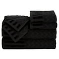 thumbnail image 2 of 6-Piece Cotton Deluxe Plush Bath Towel Set ' Chevron Pattern Plush Sculpted Spa Luxury De, 2 of 4
