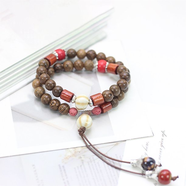 Accesorios envueltos doble estilo étnico pulsera de cerámica pulsera de cuentas mujer alto sentido