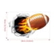 thumbnail image 1 of Rugbys Fire Wall Stickers Mural Smashed Wall Art Removable Poster Vinyl Decals For Bedroom Living Room Playroom Nursery Office Shop, 1 of 7