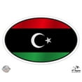 thumbnail image 1 of Libya Flag Oval - 12" Vinyl Sticker Waterproof Decal, 1 of 1