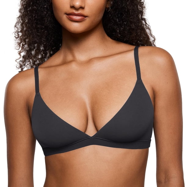Bralette INLYRIC Inbarely Triángulo Profundo Sin Costuras Grafito XXL