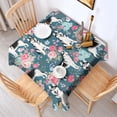 thumbnail image 2 of Husky Dog Flower Floral Square Tablecloth,Waterproof Square Table Cover,Wipeable Spillproof Washable Table Cover for Home Kitchen Party Decor 42"X42"(107x107cm), 2 of 6