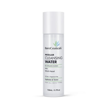 BareCeuticals Skin Active Micellar Cleansing Water for Waterproof Makeup, Hydrating Micellar Water Facial Cleanser 5.7oz