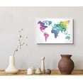 thumbnail image 3 of wall26 Canvas Print Wall Art Rainbow Global Map with Country Names Architecture &amp; Maps Places Illustrations Modern Art Global Scenic Fun Multicolor for Living Room, Bedroom, Office - 32"x48&, 3 of 5