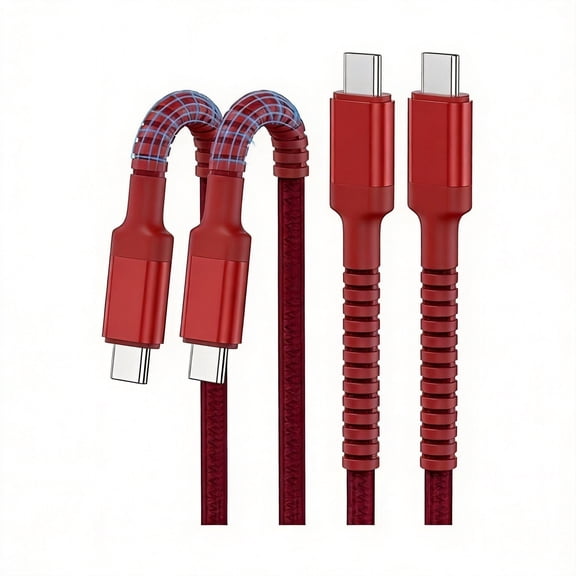 USBC to C Cable 6FT, 2 Pack USB C Cables, Type C Fast Charging Cable Nylon Braided USBC Charger Cable Compatible with iPhone 17/16/15/Pro/Plus/Pro Max/Samsung Galaxy S23/LG and More-Red