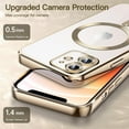 thumbnail image 4 of JETech Electroplated Case for iPhone 12 6.1-Inch, Camera Lens Full Protection, Compatible with MagSafe Wireless Charging, Shockproof Soft TPU Phone Cover (Gold), 4 of 7