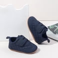 thumbnail image 6 of Gyujnb Boys Girls Solid Color Crib Shoes, Hook and Loop Flat Sole Lightweight Comfortable Baby Shoes(Toddler),6-12 Months, 6 of 7
