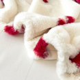 Winter thermal plush fitted sheet elastic mattress cover red heart