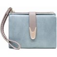 thumbnail image 1 of Womens Wallet Rfid Small Bifold Wallet,Ladies Zipper Card Cluth Coin Purse Wristlet (Purple), 1 of 4