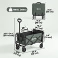 thumbnail image 3 of Outsunny Wagon Cart Foldable, 72L & 198 LBS Capacity for Garden, Green, 3 of 10