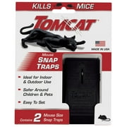 Tomcat Mouse Snap Traps, Contains 2 Traps, No-Touch Disposal, Easy to Set
