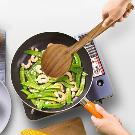 SEWOART Serving Utensils Synthetic Material Wooden Spoon Scooping 1Set For Families 11.7x3.9in